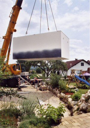 Garage schwebt ein