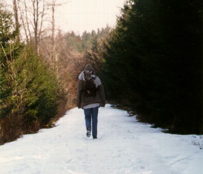 Durch den Schnee zum Abstiegspunkt
